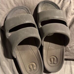 lululemon athletica Gray Slide Sandals